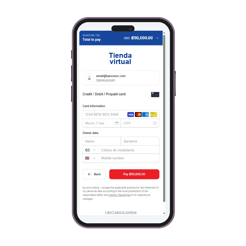 Dispositivo movil con adquirencia código QR