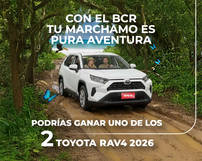 Con el BCR tu marchamo es pura aventura. Podrias ganar uno de los 2 Rav4 2026.