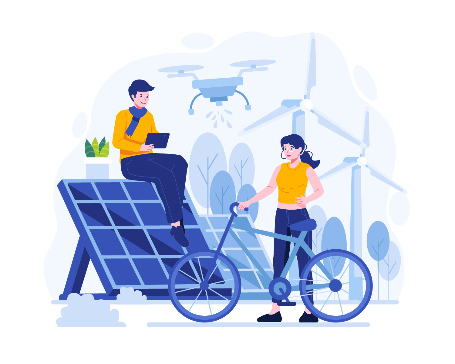Utilizando energías limpias 