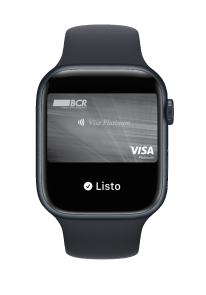 Imagen del Apple Watch para con tarjeta Visa