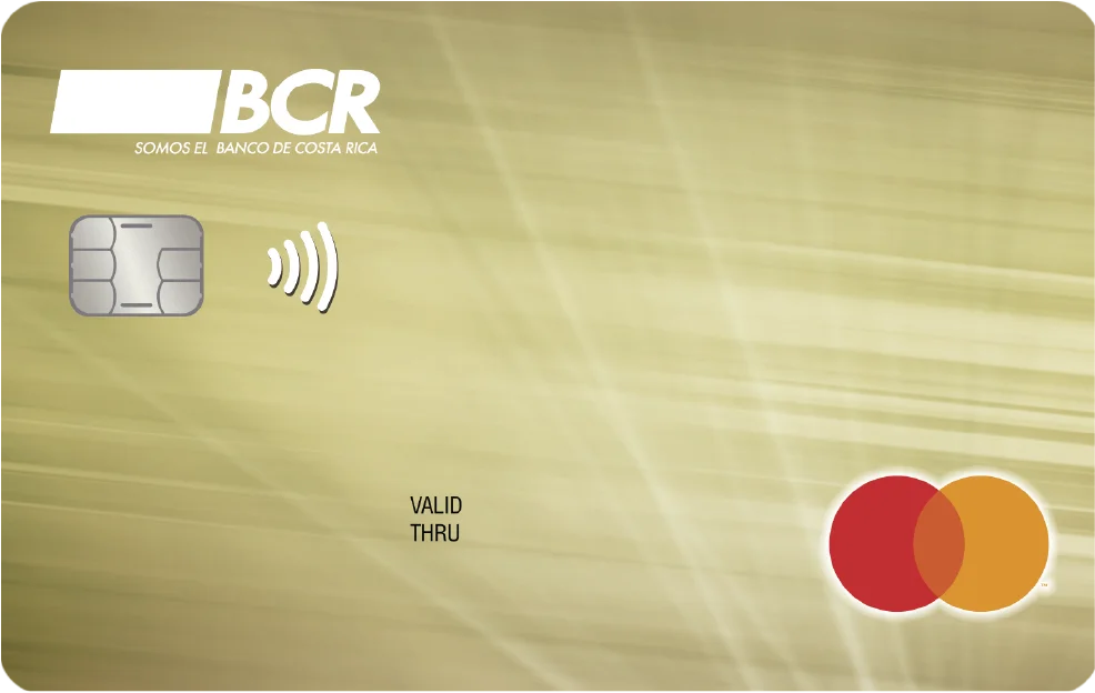 Tarjeta color dorado 