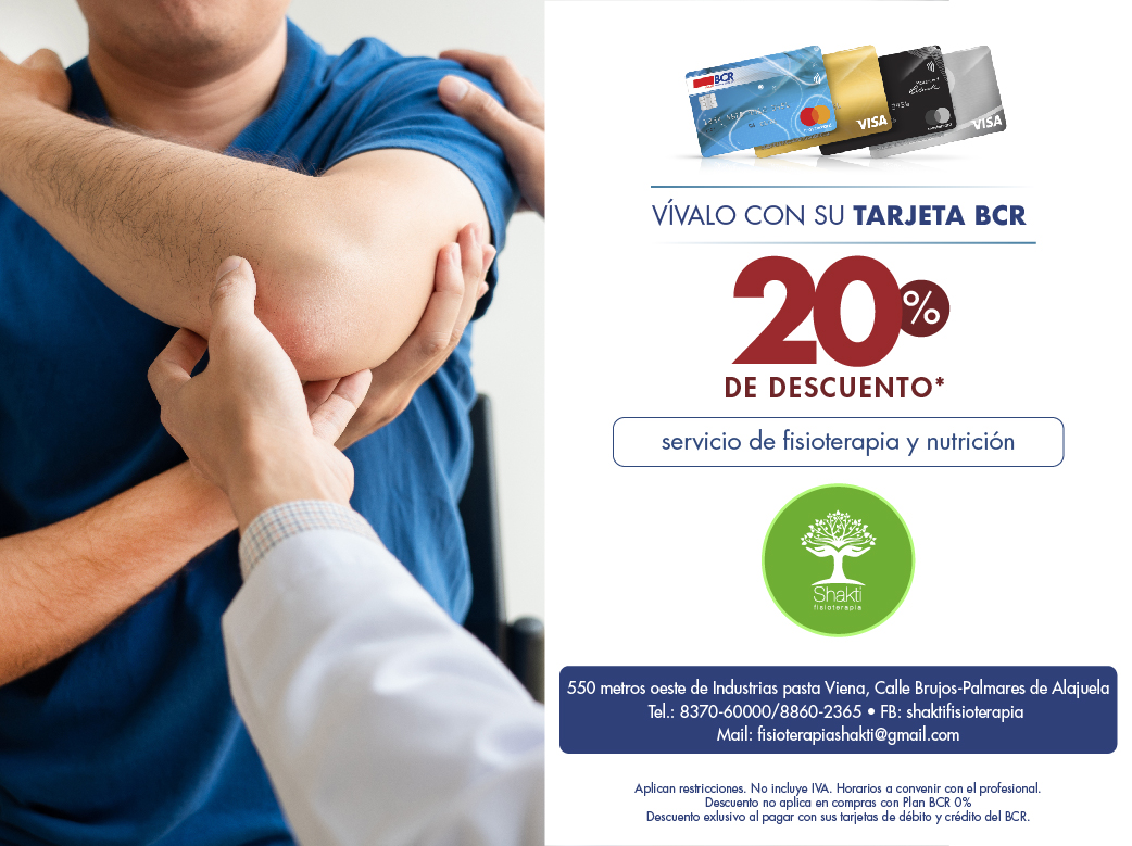 Vívalo con su Tarjeta BCR en: Shakti Fisioterapia 20% de descuento en Shatki Fisioterapia