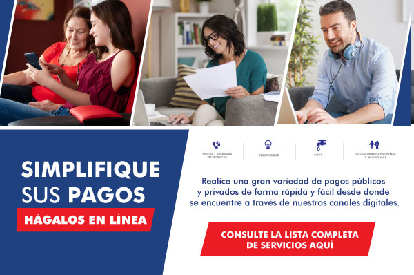 Descubra cuales pagos puede hacer en línea